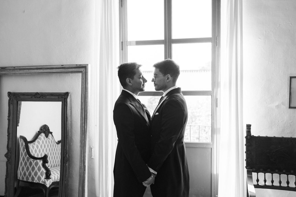 Boda civil de César y Manuel en Hacienda Villanueva del Pítamo